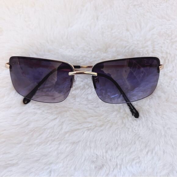 Stylens Accessories - Delia Black Rimless Butterfly Accent Sunglasses